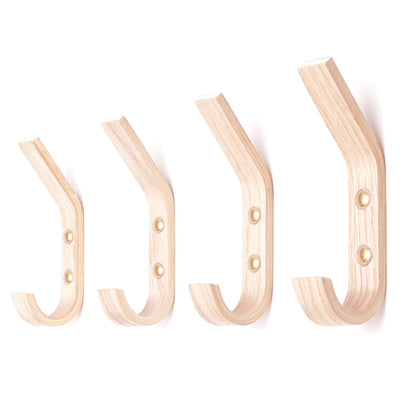 Set of 4 Wooden Wall Hooks, 5 Colors-7