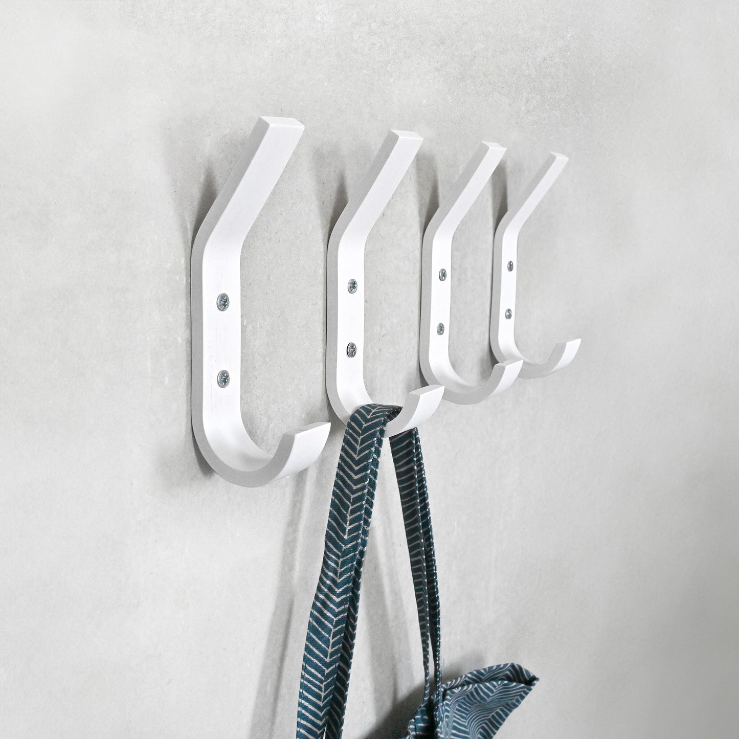 Set of 4 Wooden Wall Hooks, 5 Colors-1