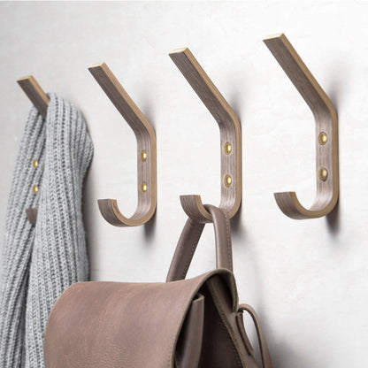 Set of 4 Wooden Wall Hooks, 5 Colors-3