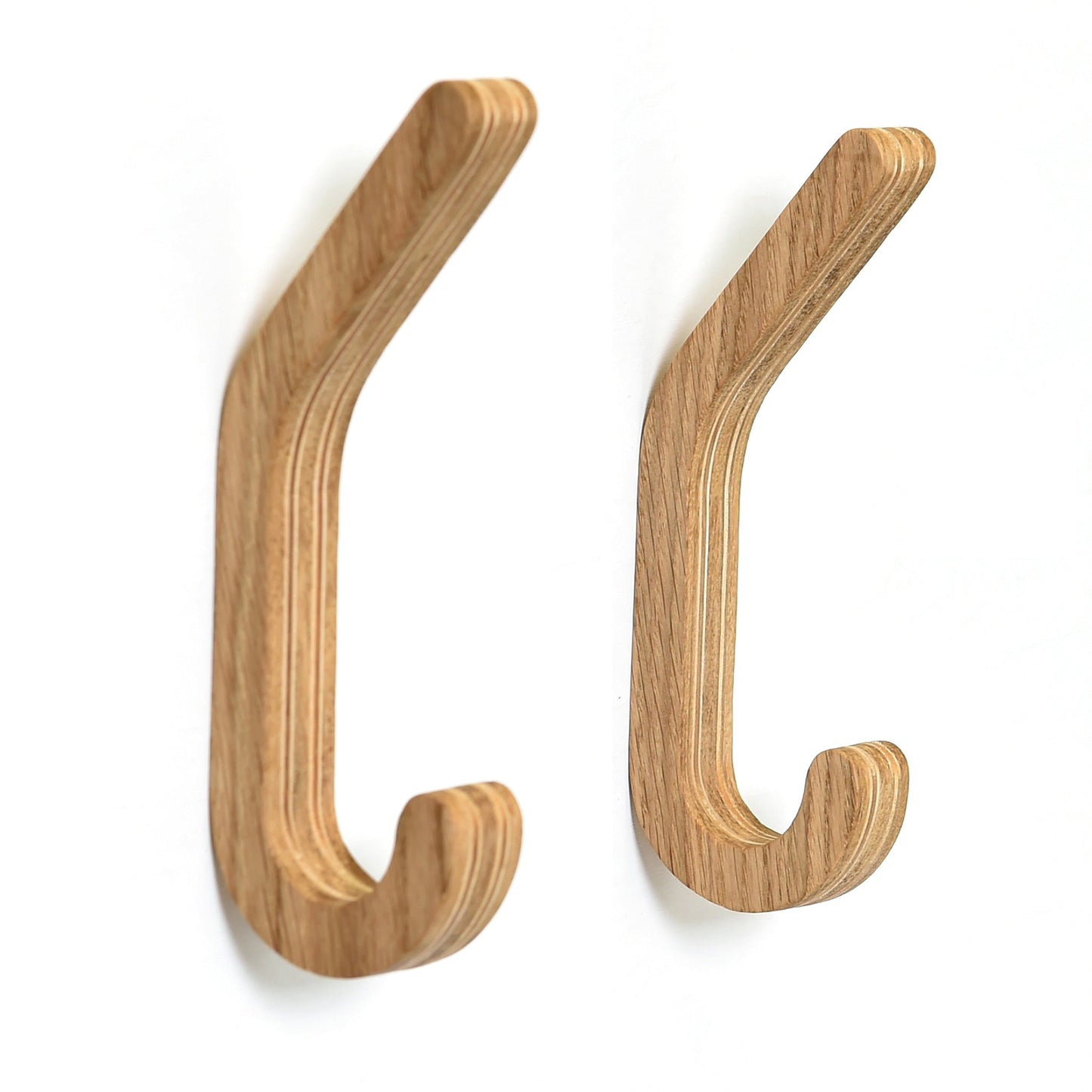 Set of 2 Wooden Wall Hooks for Coats & Storage Organization-1
