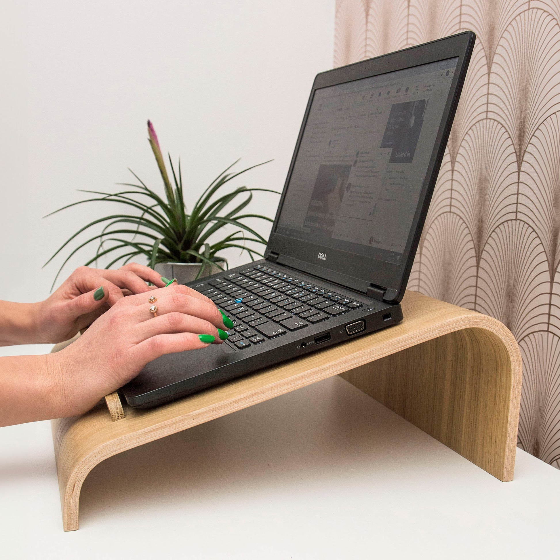 Wooden Laptop Stand with Ventilation-3